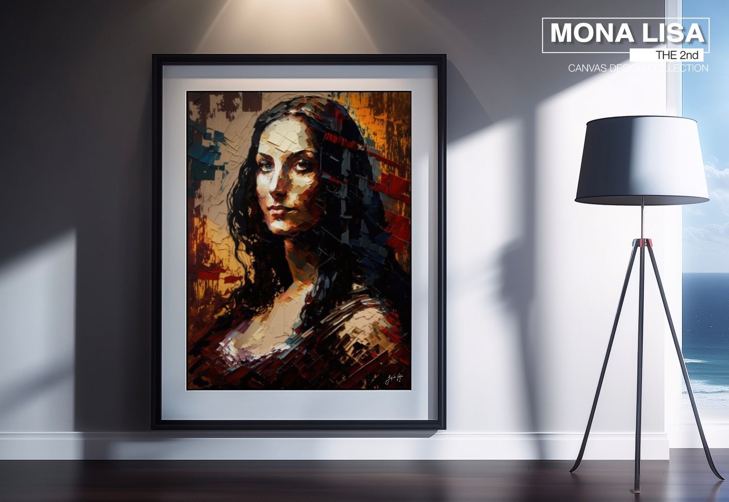 Mona Lisa 2nd,  Rust and Rain Art Canvas Print 