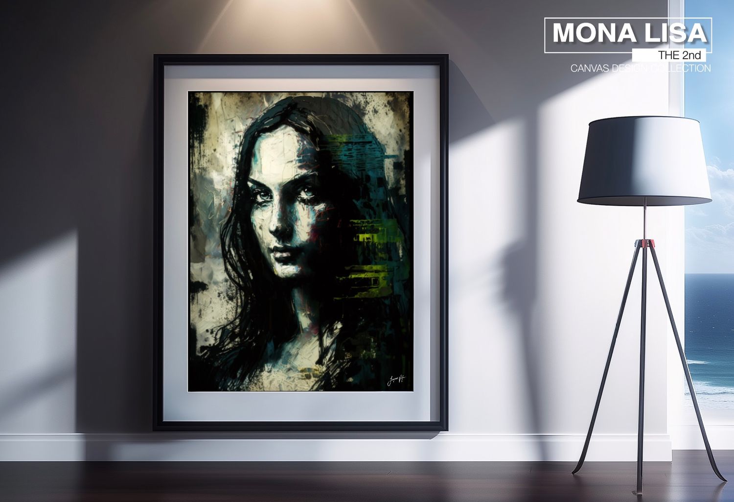Mona Lisa 2nd, Noir Art Canvas Print