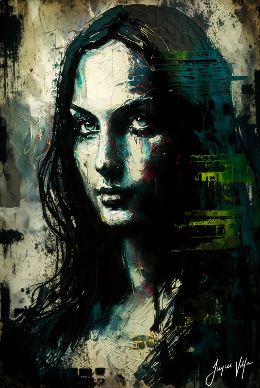 Mona Lisa 2nd, Noir Art Canvas Print