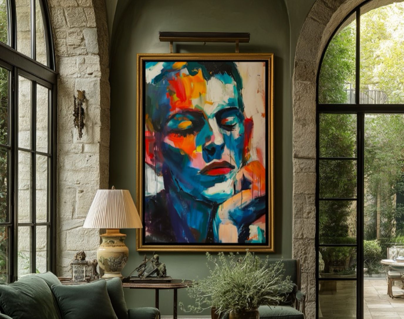 The Sophist Abstract Portrait Art Canvas Print