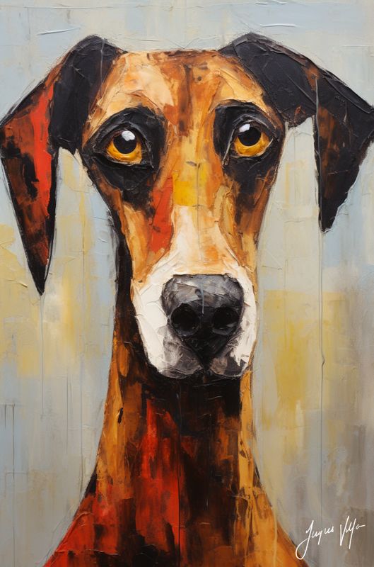 Cathy, The Gentle Weight of an Autumn Afternoon | Dog Portrait Art Print