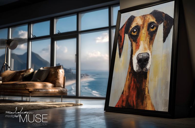 Cathy, The Gentle Weight of an Autumn Afternoon | Dog Portrait Art Print