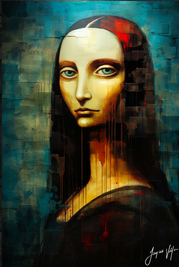 Mona Susan, She Who Carried the River in Her Eyes Original Art Canvas Print | Modigliani Muse Collection