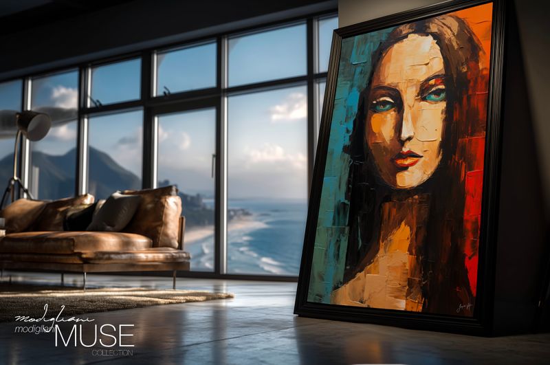Naomi, Painted at the Hour Before Dusk Original Art Canvas Print | Modigliani Muse Collection