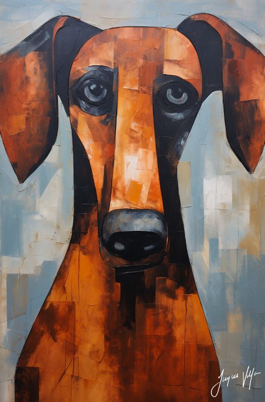 Sasha, Who Waited by the Window Every Evening | Dog Portrait Art Print