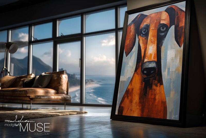 Sasha, Who Waited by the Window Every Evening | Dog Portrait Art Print