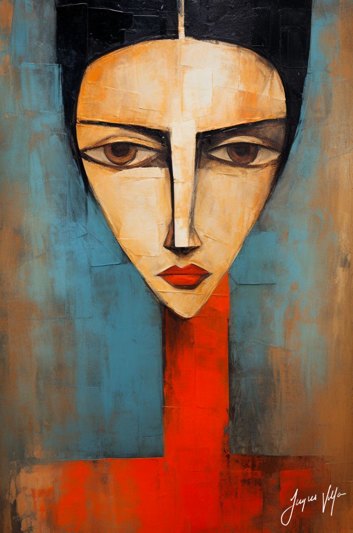 Tamara, Standing at the Edge of What She Already Knew Original Art Canvas Print | Modigliani Muse Collection
