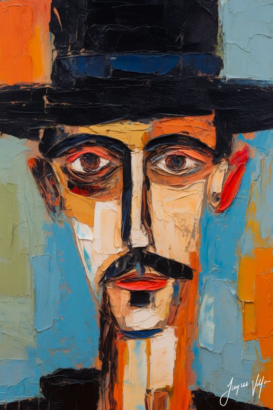 Wolfgang, Who Wore Colour Like Other Men Wore Armour Original Art Canvas Print | Modigliani Muse Collection
