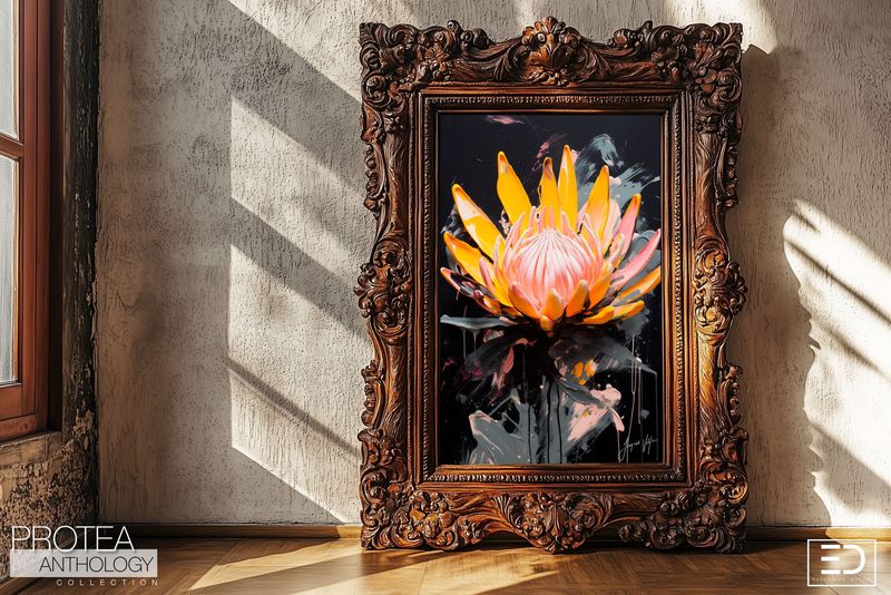 Protea Anthology: Golden Blush Original Art Canvas Print | Protea Anthology Collection