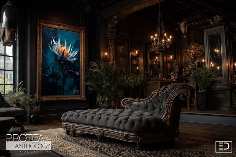 Protea Anthology: Something Burning Underneath Original Art Canvas Print | Protea Anthology Collection