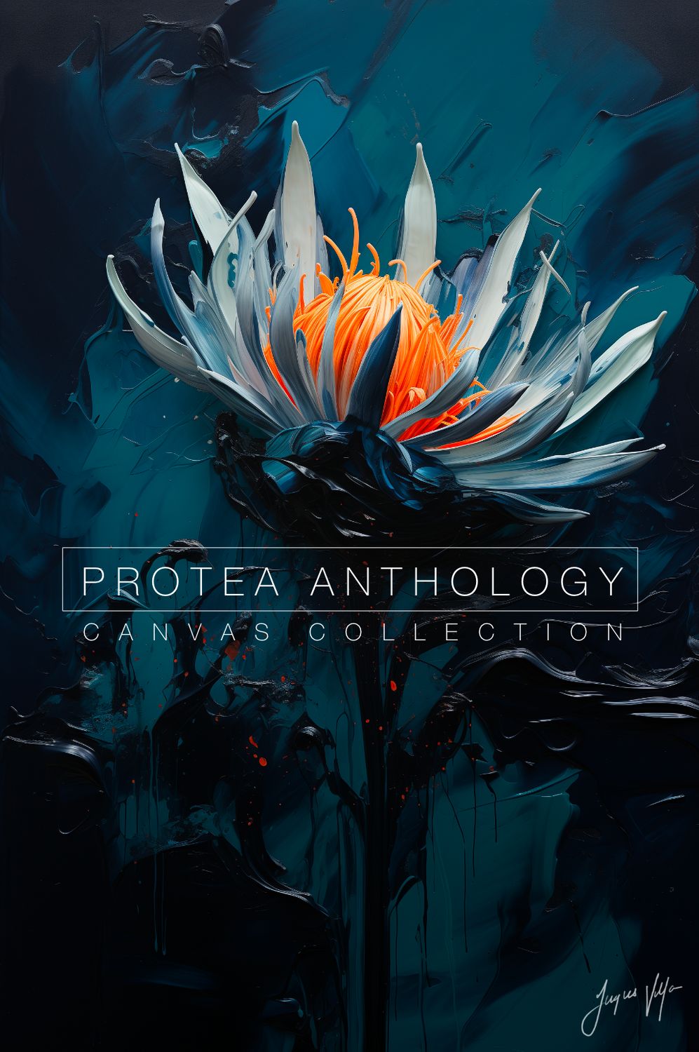 Protea Anthology: Something Burning Underneath Original Art Canvas Print | Protea Anthology Collection
