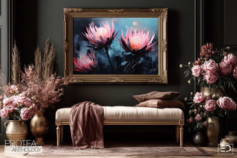 Protea Anthology: The Sky Went Quiet First Original Art Canvas Print | Protea Anthology Collection