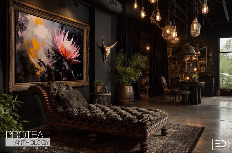 Protea Anthology: Pale Fire Original Art Canvas Print | Protea Anthology Collection