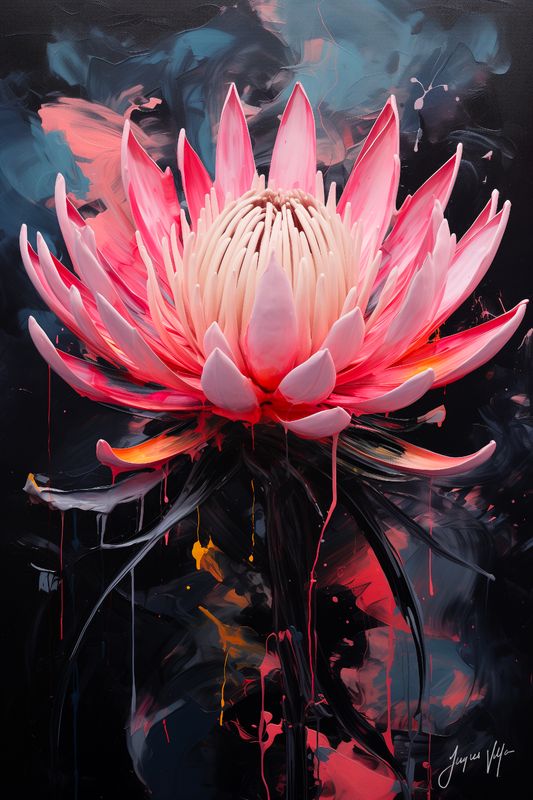 Protea Anthology: She Opened Anyway Original Art Canvas Print | Protea Anthology Collection