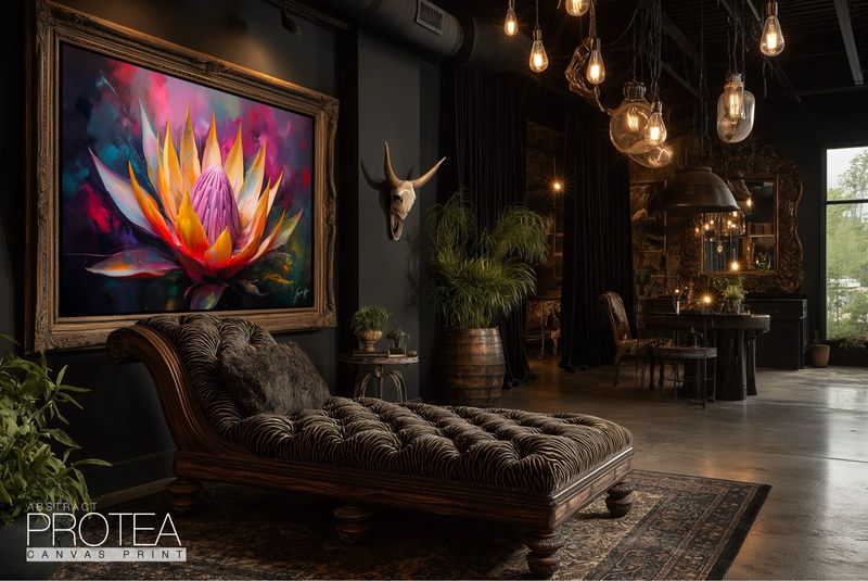 Protea Anthology: The Mauve Hour Original Art Canvas Print | Protea Anthology Collection