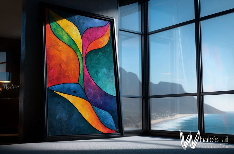 The Turning - Abstract Whale's Tail Original Art Canvas Print | Exclusive Decor