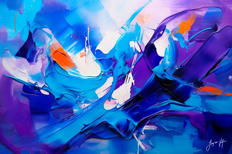 Ultraviolet - Tropical Reef Original Art Canvas Print | Exclusive Decor