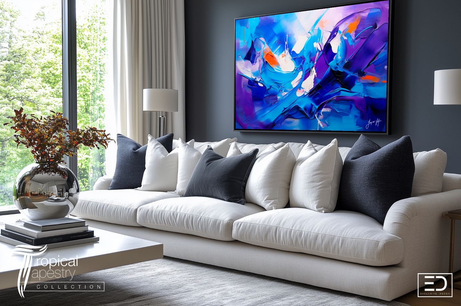 Ultraviolet - Tropical Reef Original Art Canvas Print | Exclusive Decor