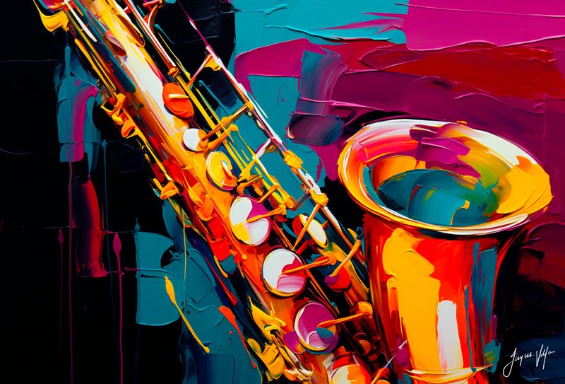 Last Set | Original Saxophone Canvas Art Print