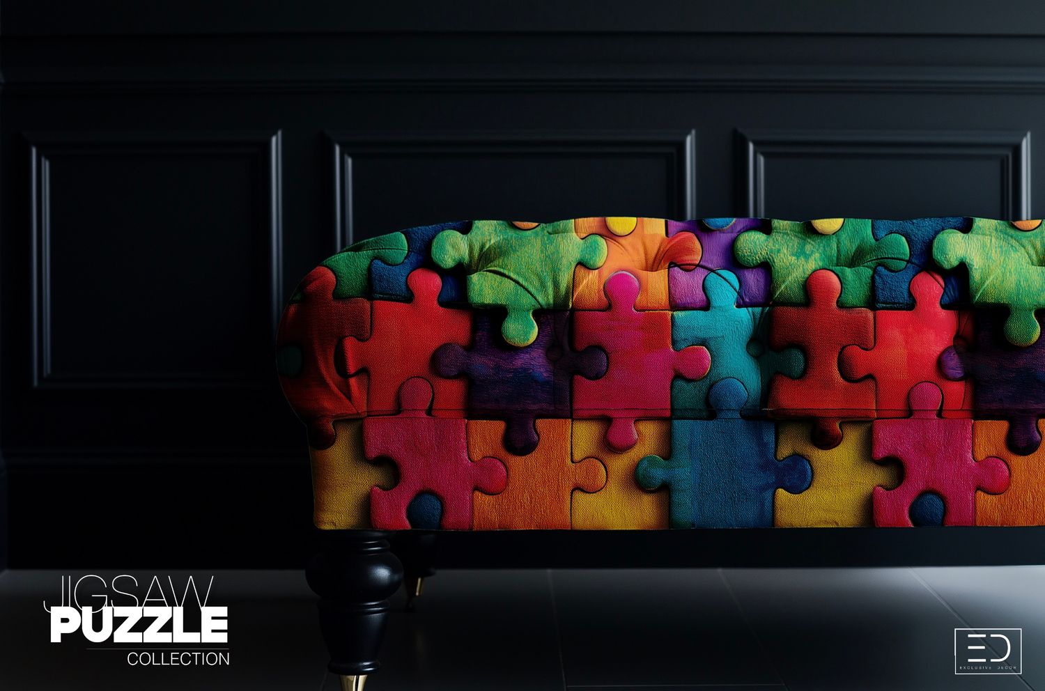 Colour with Confidence Jigsaw Puzzle Fabric, Multicolour | Jigsaw Puzzle Collection