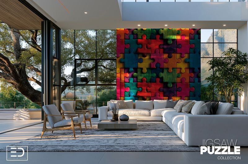 Colour with Confidence Jigsaw Puzzle Wallpaper, Multicolour | Exclusive Decor