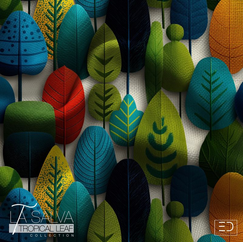 Midsummer Canopy Designer Fabric, Multicolour | La Salva Tropical Leaf Collection Midsummer Canopy Designer Fabric, Multicolour | La Salva Tropical Leaf Collection