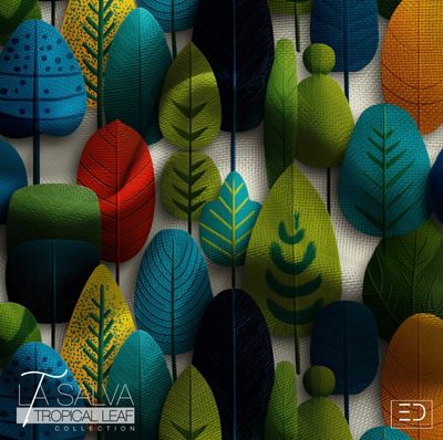 Midsummer Canopy Designer Fabric, Multicolour | La Salva Tropical Leaf Collection