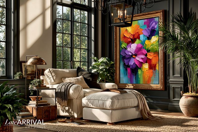 Late Arrival Abstract Flower Original Art Canvas Print