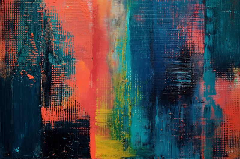 THE CROSSING ABSTRACT ORIGINAL ART CANVAS PRINT | The Iron Mesh Collection THE CROSSING ABSTRACT ORIGINAL ART CANVAS PRINT | The Iron Mesh Collection
