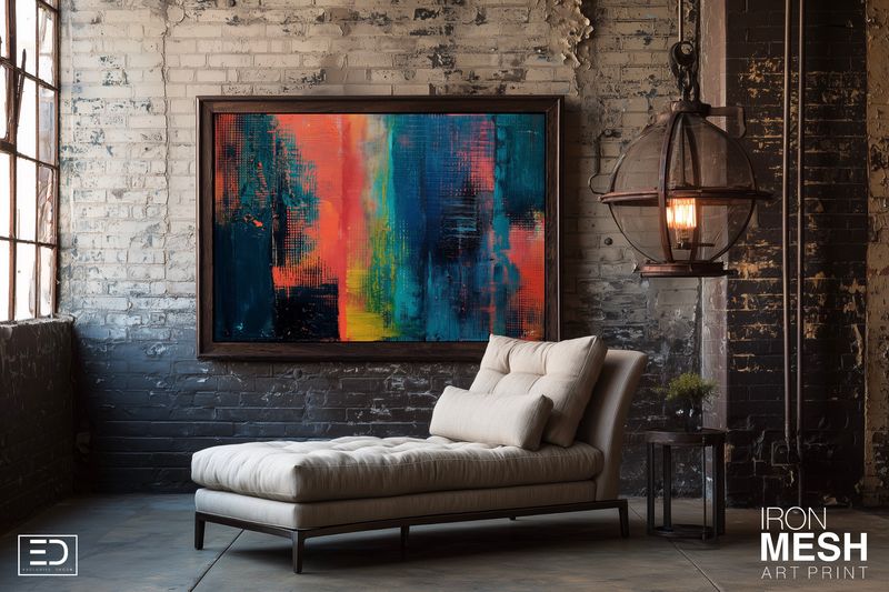 THE CROSSING ABSTRACT ORIGINAL ART CANVAS PRINT | The Iron Mesh Collection