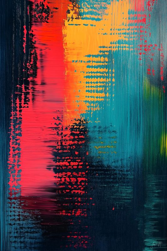 GROUND LEVEL ABSTRACT ORIGINAL ART CANVAS PRINT | The Iron Mesh Collection