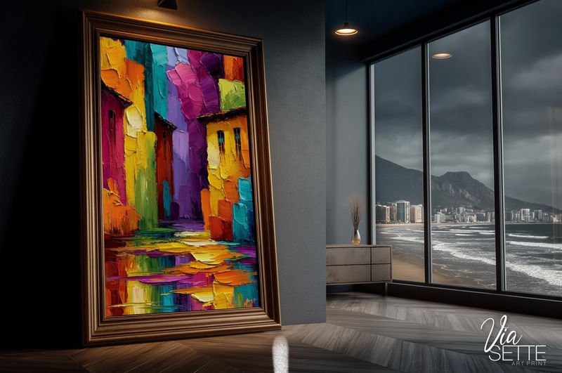 Via Sette Alley Original Art Canvas Print | Abstract Streets & Cities Collection Via Sette Alley Original Art Canvas Print | Abstract Streets & Cities Collection