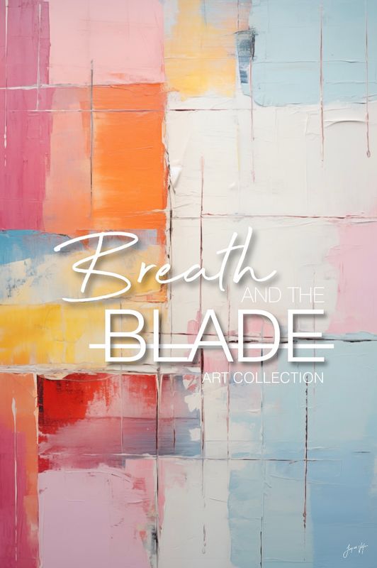 Tender Violence: Blush Pink & Powder Blue Canvas Print | The Breath and the Blade Collection