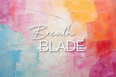 First Breath: Powder Blue &amp; Golden Cream Canvas Print | The Breath and the Blade Collection