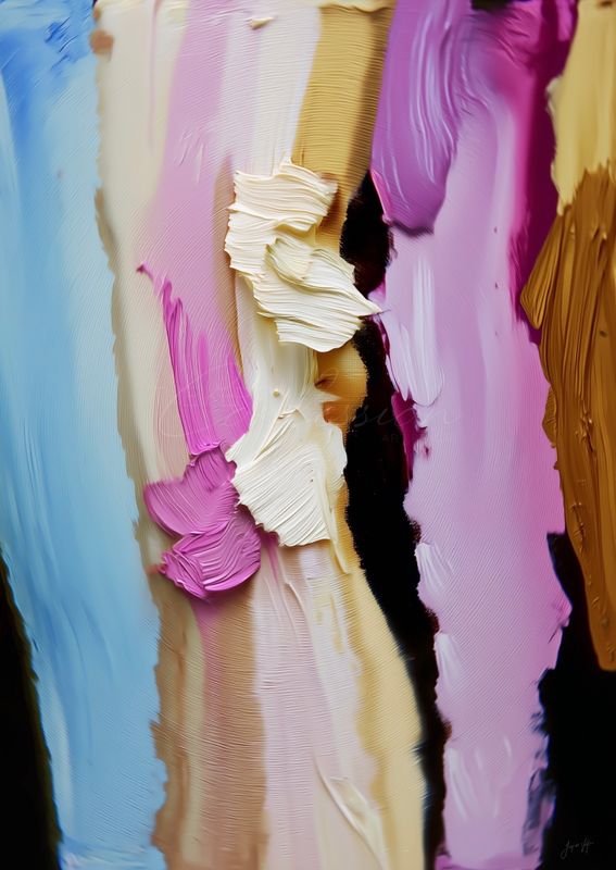 Nocturne in Blush: Powder Blue &amp; Mauve Canvas Print | The Kept Confession Collection