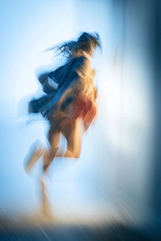 Flight, Undecided. Original Motion Layered Photographic Art Canvas Print