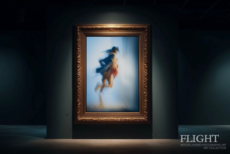Flight, Undecided. Original Motion Layered Photographic Art Canvas Print Flight, Undecided. Original Motion Layered Photographic Art Canvas Print