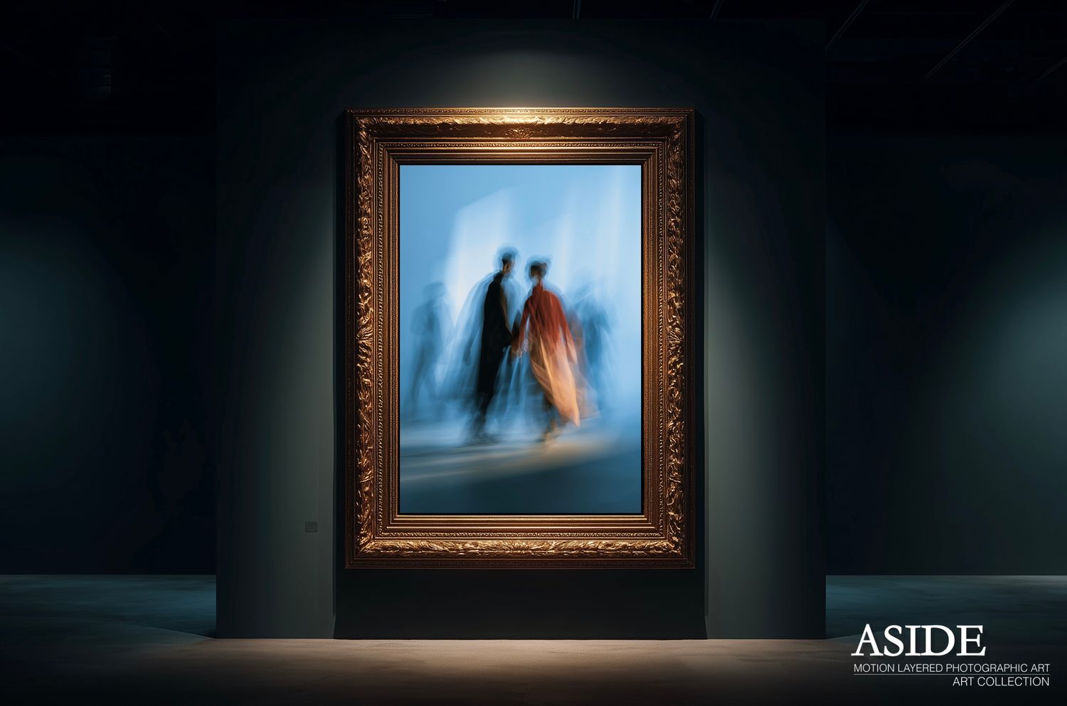 Aside, Unspoken. Original Motion Layered Photographic Art Canvas Print