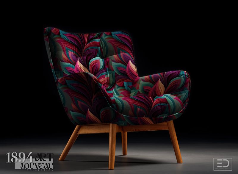 Where Darkness Blooms Fabric | Deep Jewel Tones on Black | Deep into a Dark Bloom Collection
