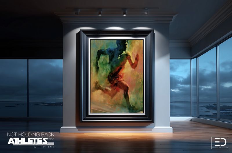 Not Holding Back. The Athlete's Way. Original Art Canvas Print Not Holding Back. The Athlete's Way. Original Art Canvas Print
