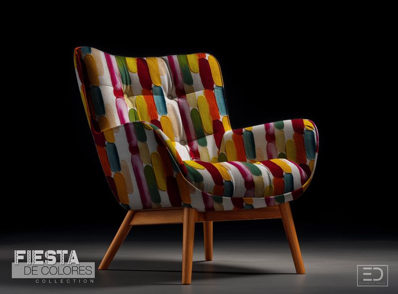 Mazorca Abstract Capsule Fabric | Magenta, Yellow & Teal | Fiesta de Colores Collection