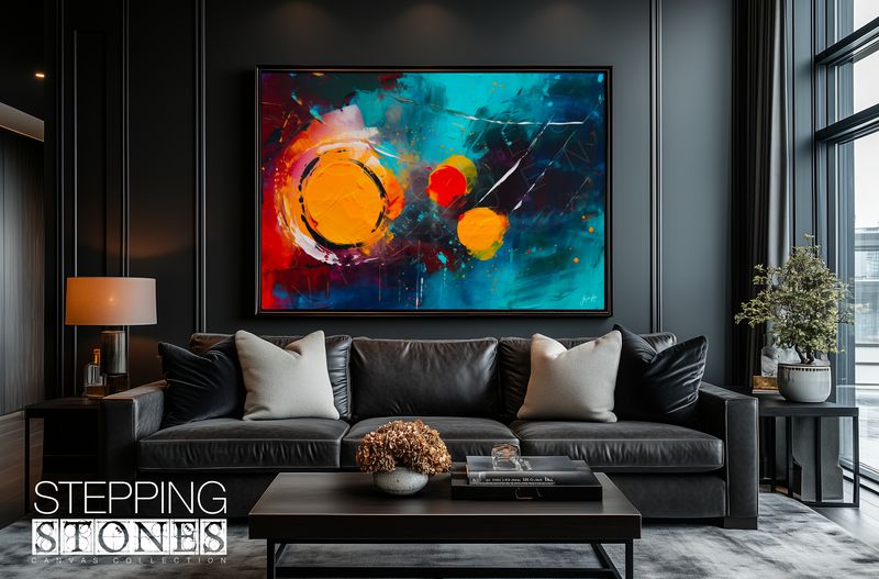 The Turning Point | Teal and Gold | Abstract Stepping Stones Collection The Turning Point | Teal and Gold | Abstract Stepping Stones Collection