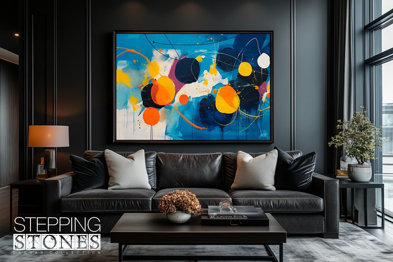 The Shift | Blue and Gold | Abstract Stepping Stones Collection The Shift | Blue and Gold | Abstract Stepping Stones Collection