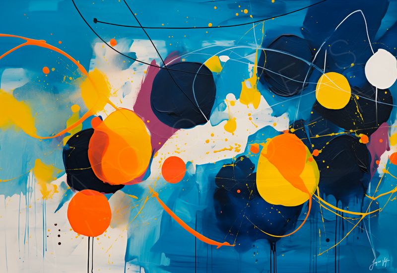 The Shift | Blue and Gold | Abstract Stepping Stones Collection