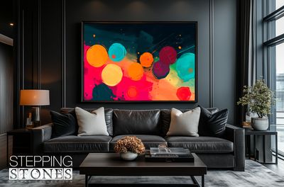The Becoming | Red and Gold | Abstract Stepping Stones Collection