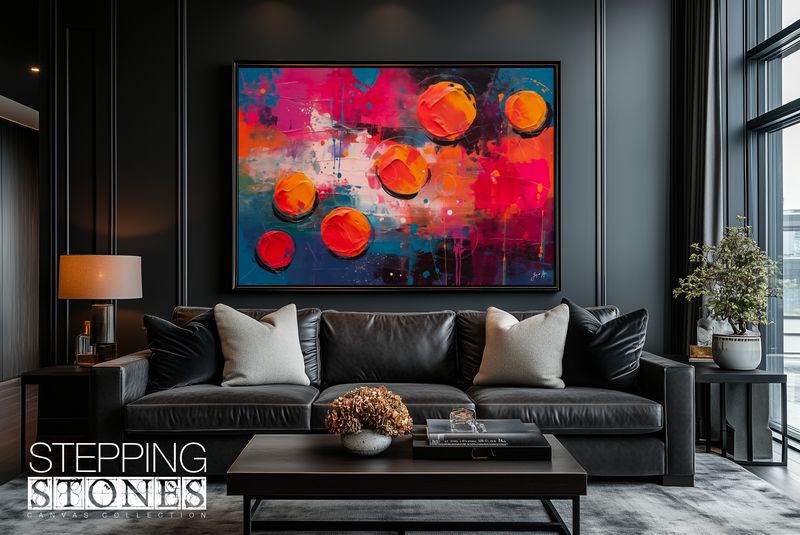 The Rising | Magenta and Orange | Abstract Stepping Stones Collection The Rising | Magenta and Orange | Abstract Stepping Stones Collection