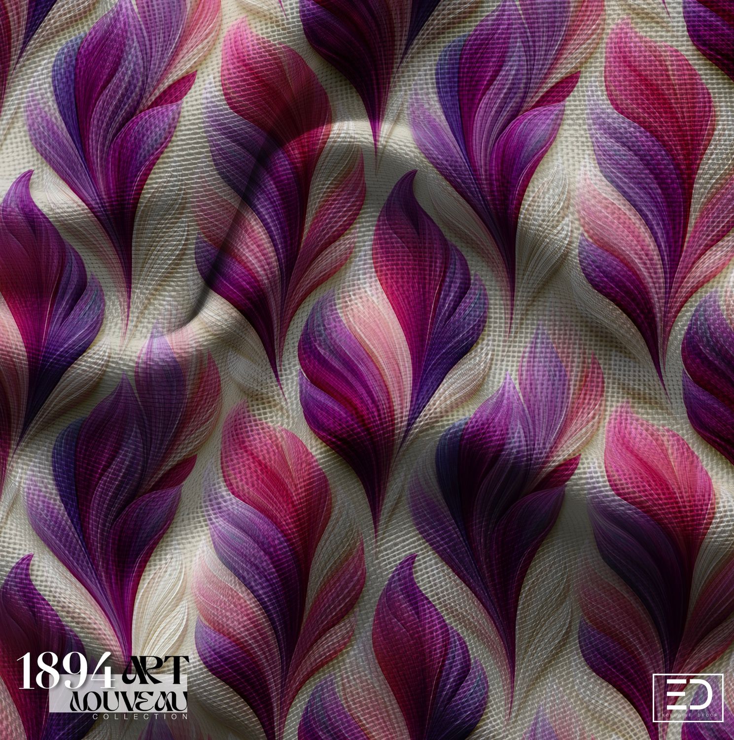 The Pale Plume Fabric | Lavender, Cream &amp; Dusty Lilac | The Powder Breath of Dusk Collection