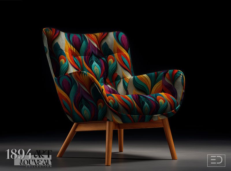 Light Through the Lancet Fabric | Olive, Teal &amp; Burnt Orange | Cathedral Glass Collection