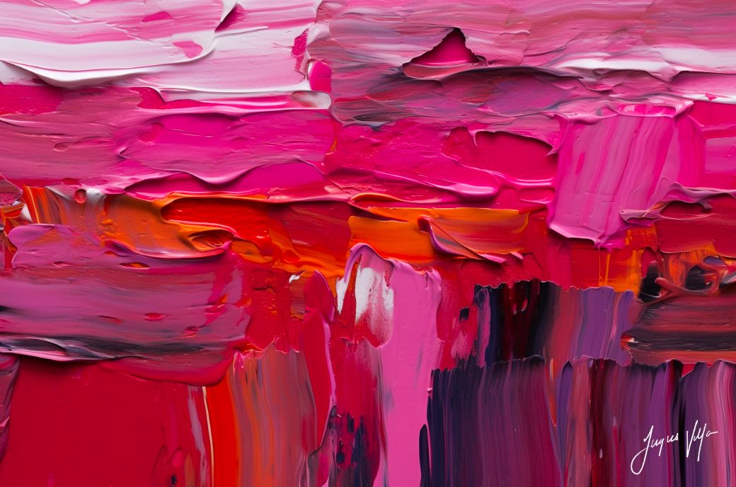 Blood and Silk. Original Abstract Impasto Art Canvas Print