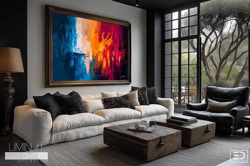 The Moment Before the World Rearranges. Original Abstract Impasto Art Canvas Print